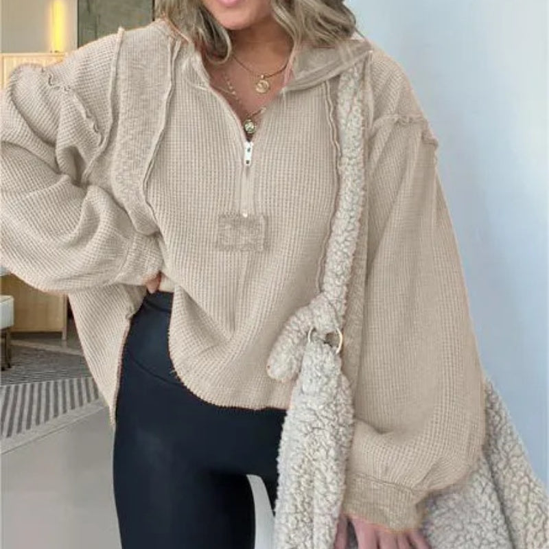 WW | Women's irregular hem sweater for autumn and winter
