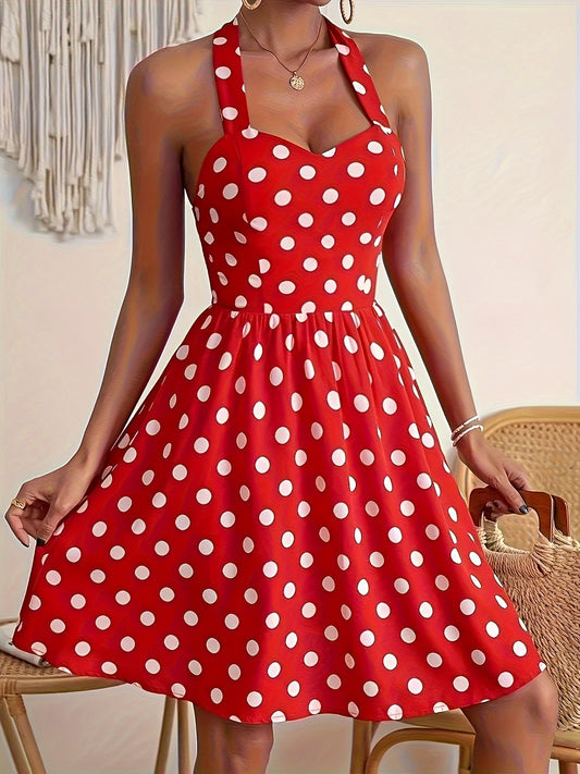 Dotty Daze Halter Dress