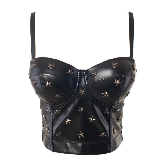 WW | Schwarzes Sternen-Crop-Top