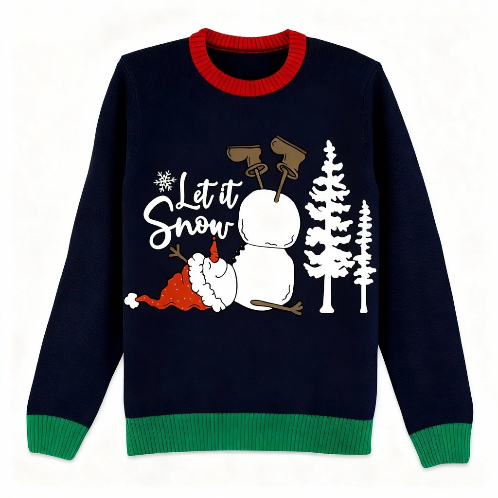 WW | Playful Snowman Print Holiday Sweatshirt - Intentional Festive Character