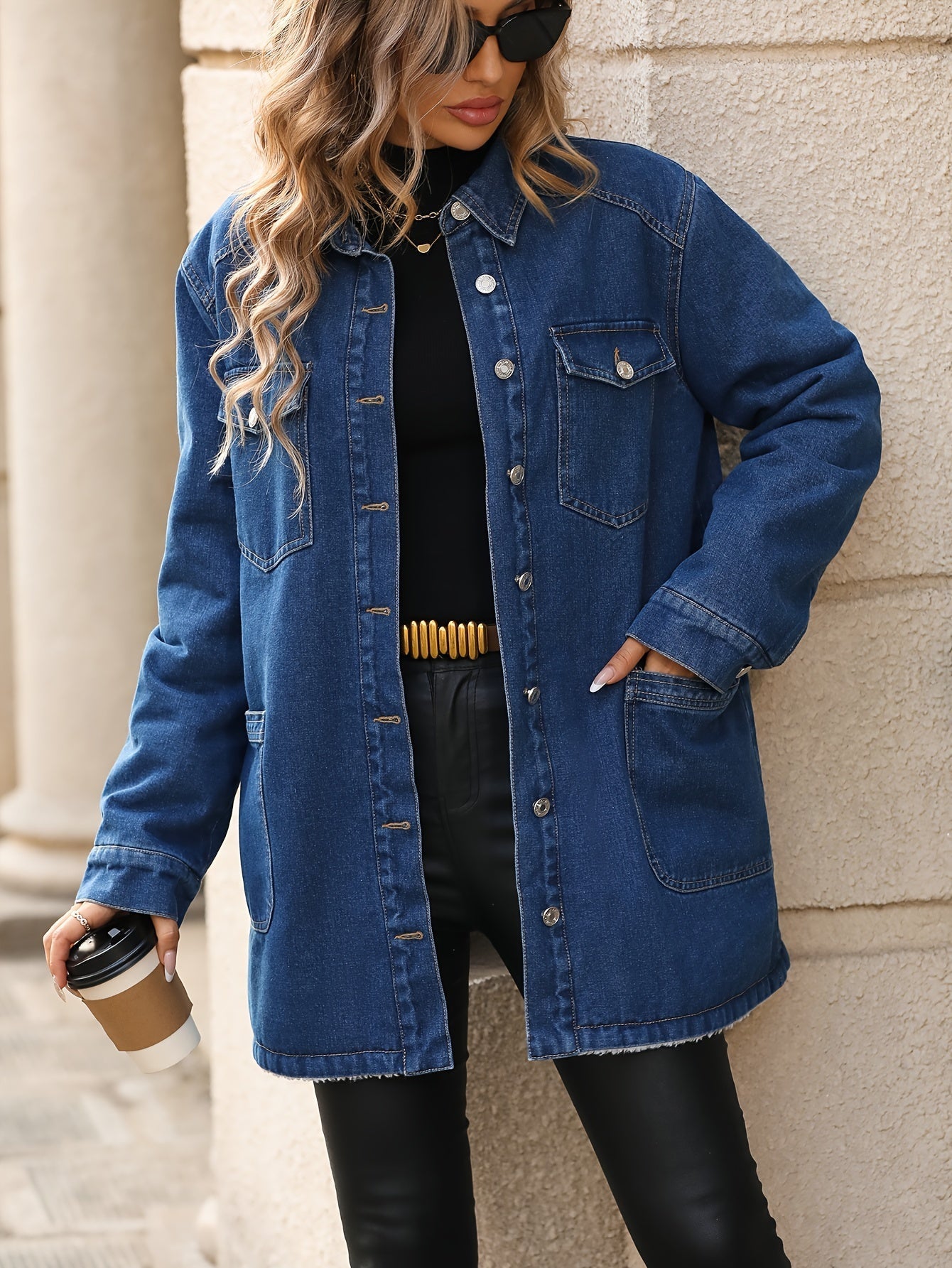 WW | Schicke WW-Jacke | blau mit Fleece-Futter für Frauen