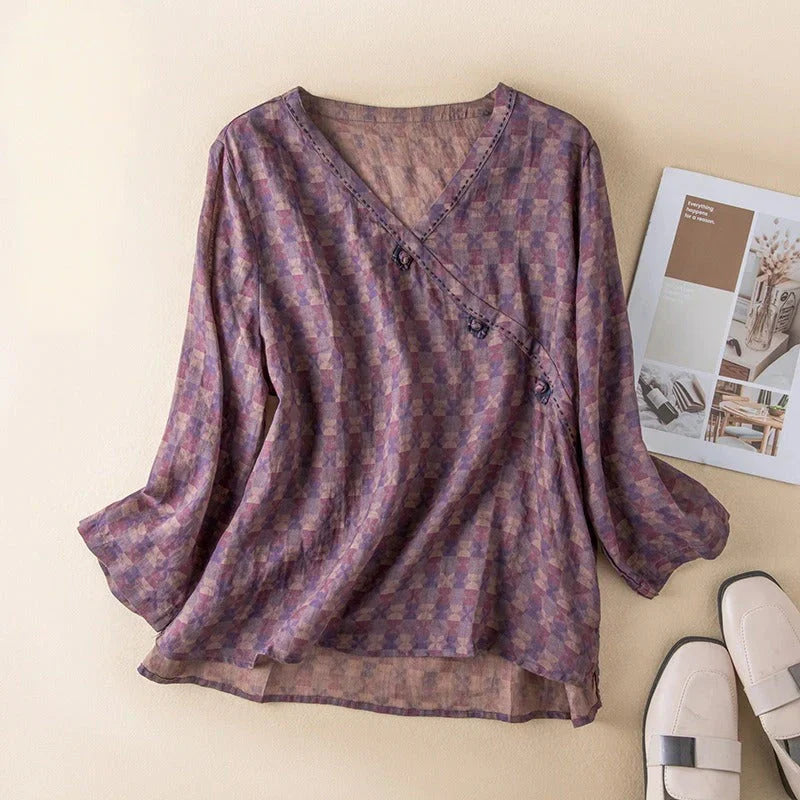 Elaira™ | Whisper-motif Floral Blouse