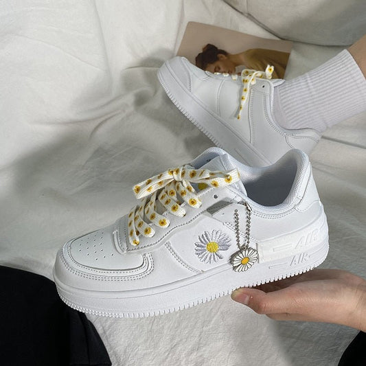 WW | Lässig Rutschfest Floral Drucken Knöchel Turnschuhe
