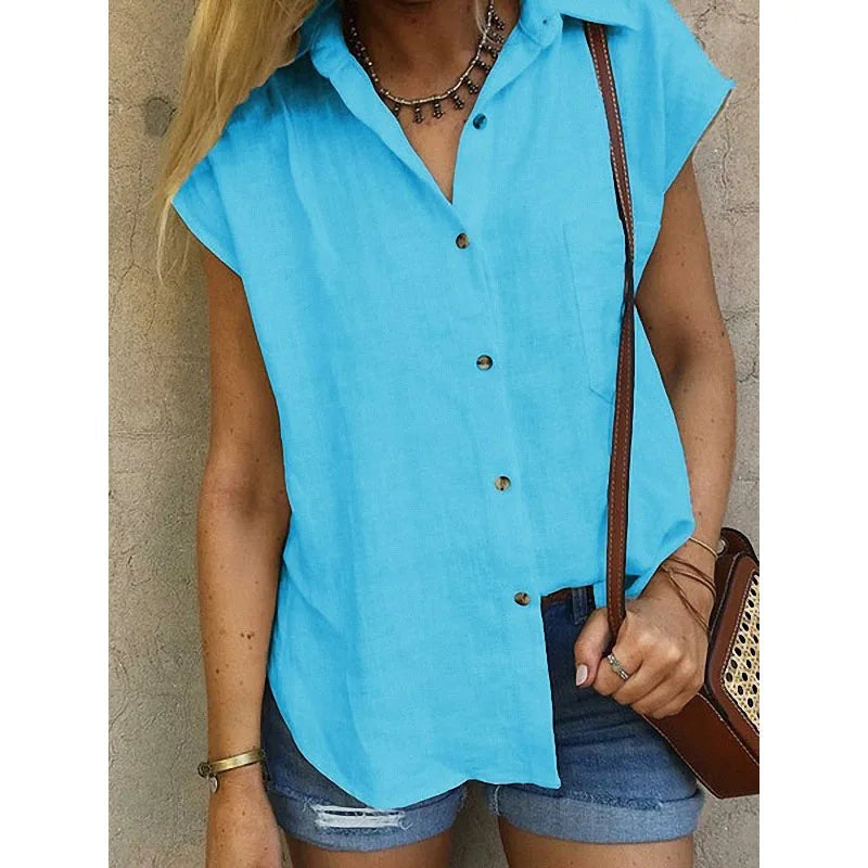 WW | Linen Sleeveless Shirt Lightweight & Stylish