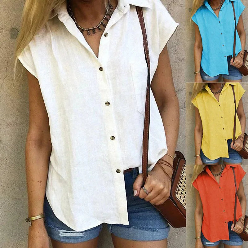 WW | Linen Sleeveless Shirt Lightweight & Stylish