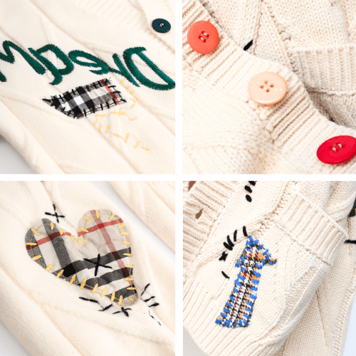 WW | Strickjacke Damen Weinlese Kleidungsstil