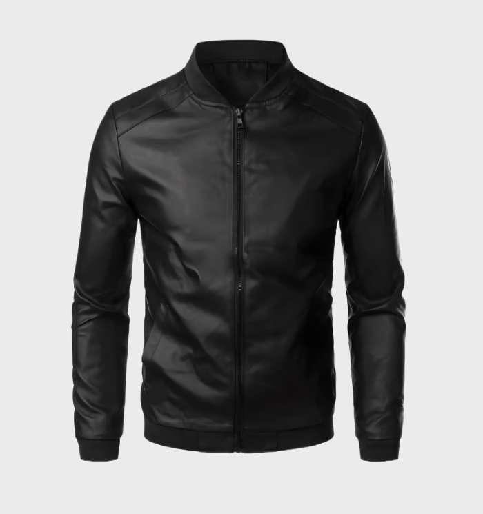 WW | Herren Lederjacke mit Reißverschluss