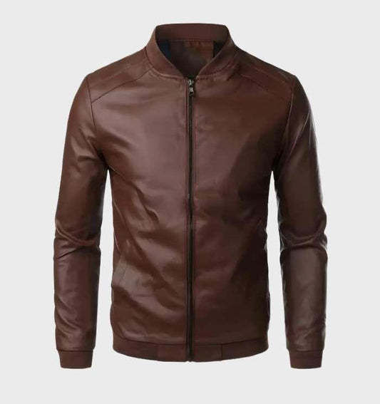 WW | Herren Lederjacke mit Reißverschluss