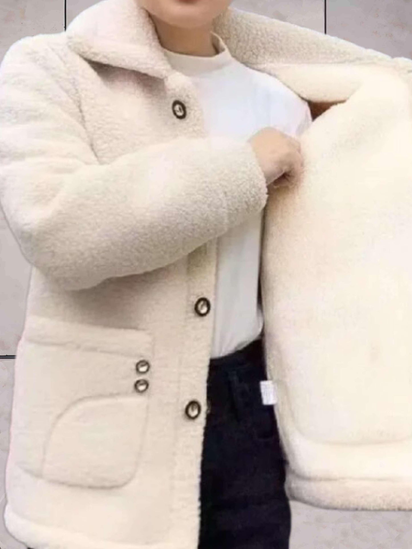 WW | Damen-Fleecejacke mit Polo-Kragen und Knopfverschluss