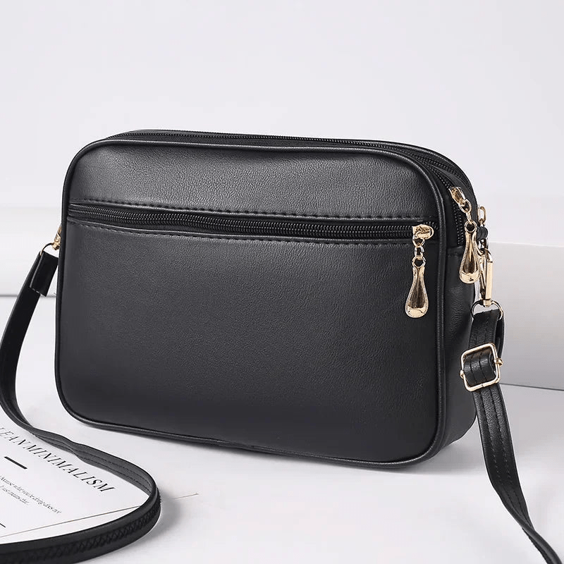 WW | Women's Shoulder Bag With Diamond Pattern And Zipper