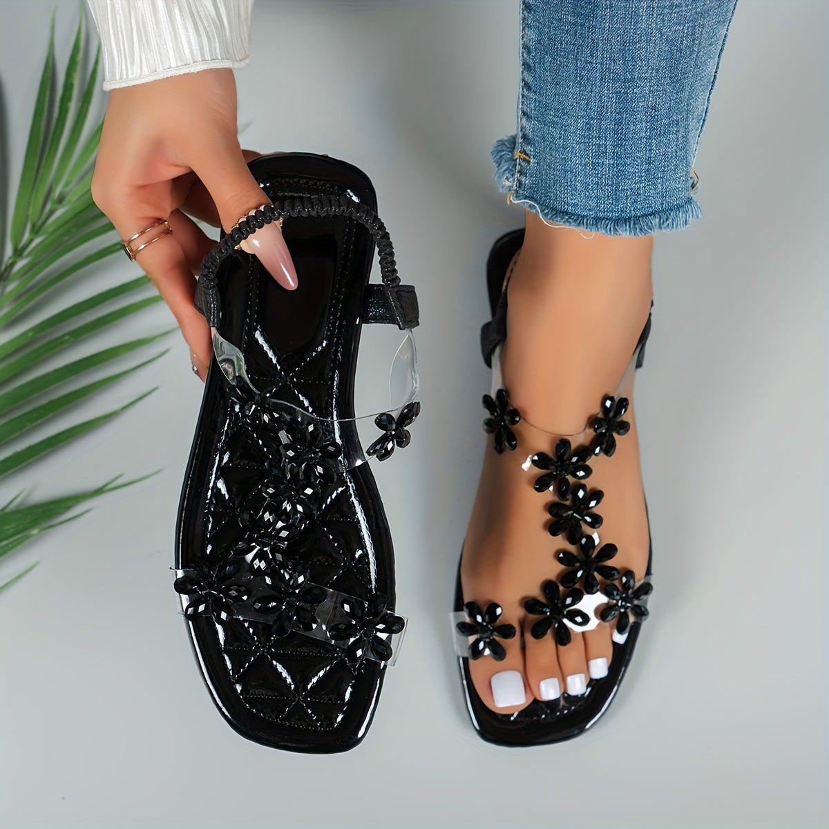 WW | Funkelnde Strass Sandalen