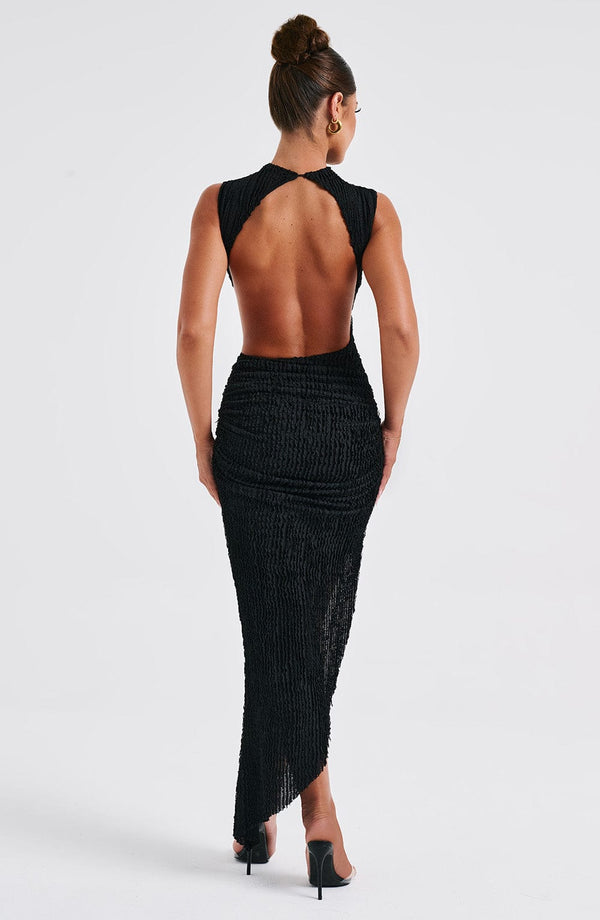Soraya™ | Asymmetrical Textured Midi Dress
