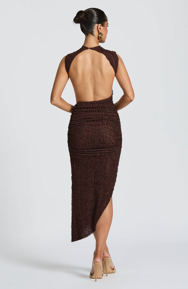 Soraya™ | Asymmetrical Textured Midi Dress