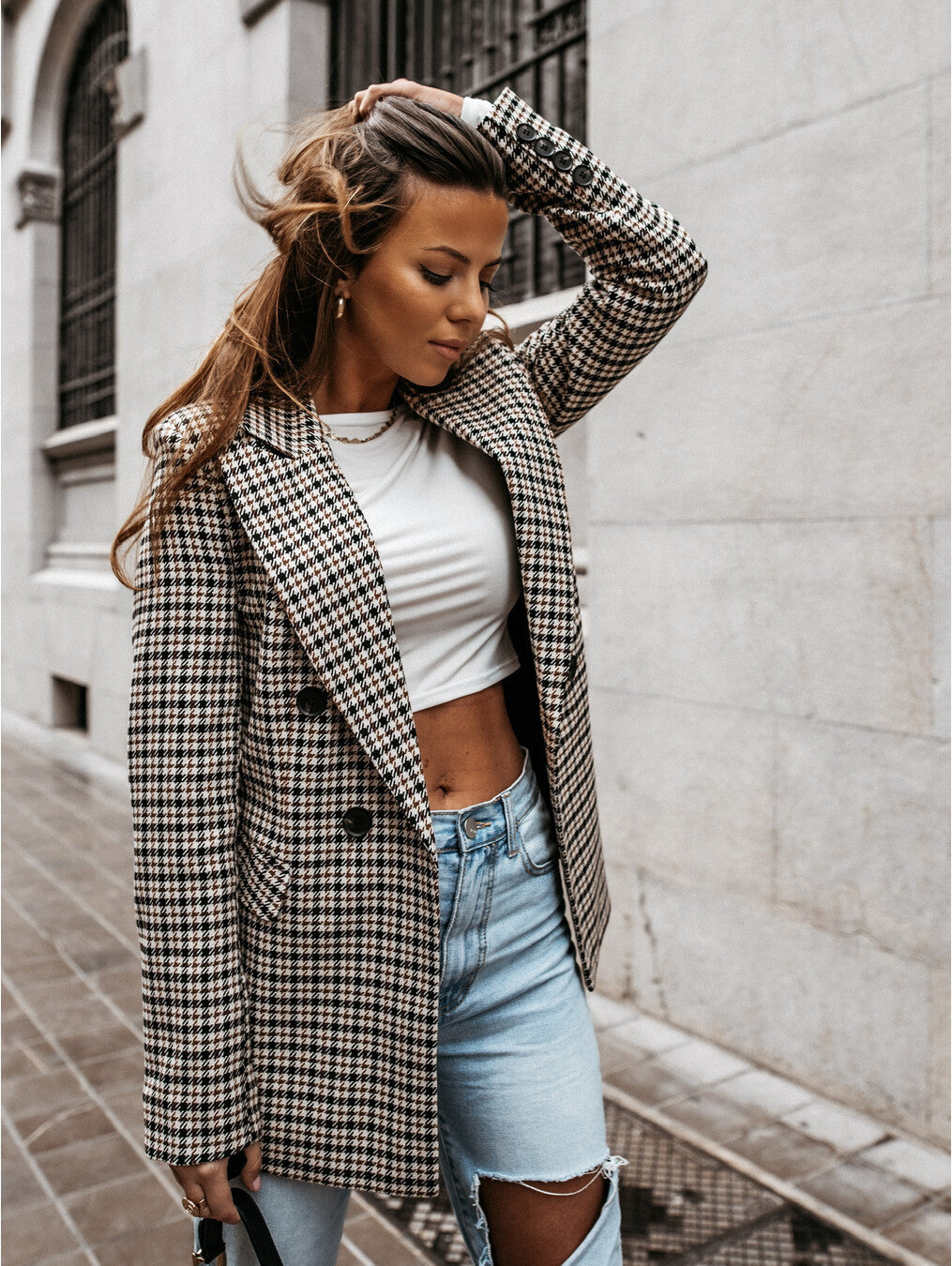 Checked Blazer