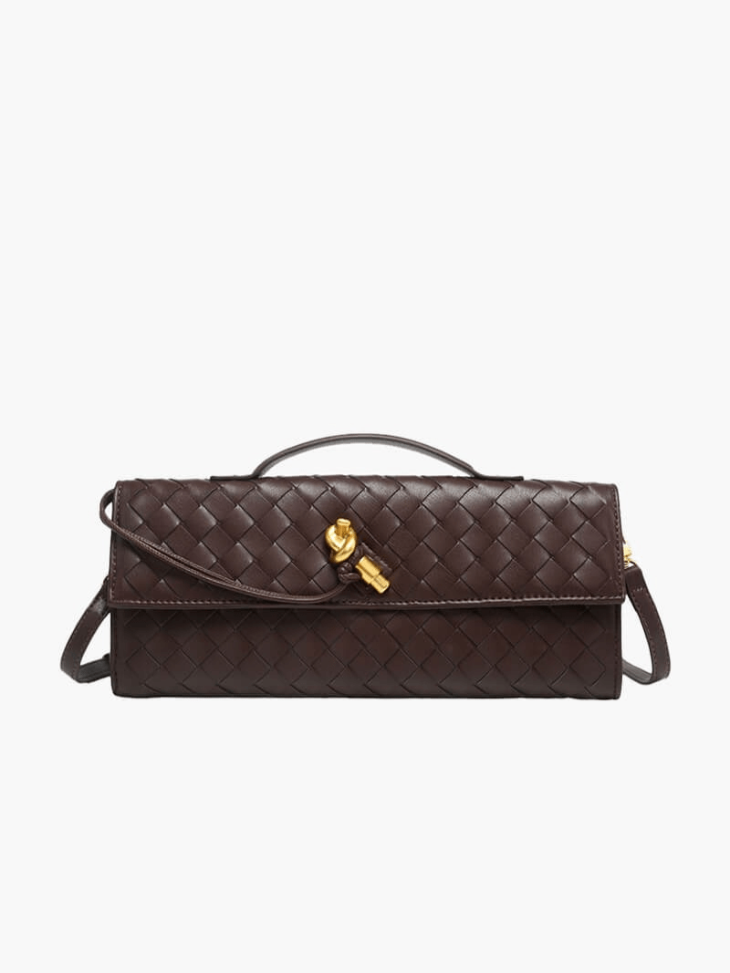 WW | Luxuriöse Gewebte Handtasche Mit Goldverschluss