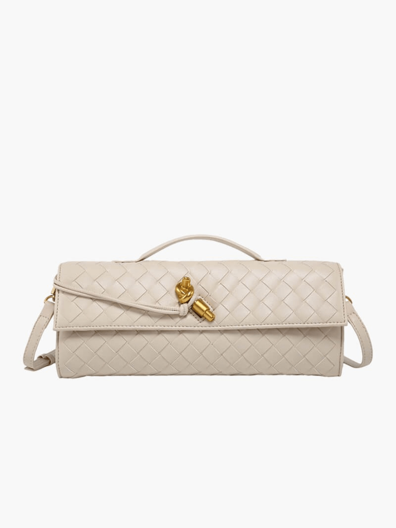 WW | Luxuriöse Gewebte Handtasche Mit Goldverschluss