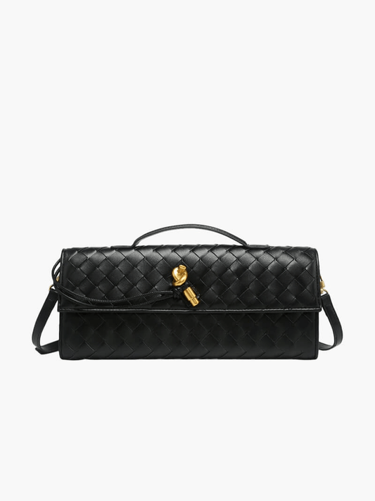 WW | Luxuriöse Gewebte Handtasche Mit Goldverschluss