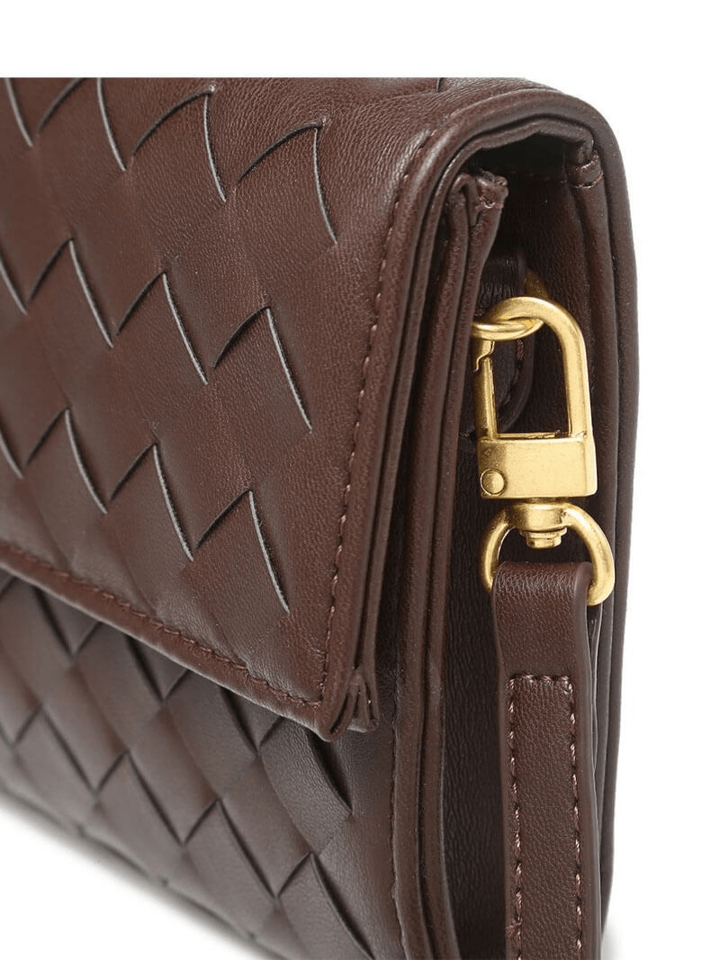 WW | Luxuriöse Gewebte Handtasche Mit Goldverschluss