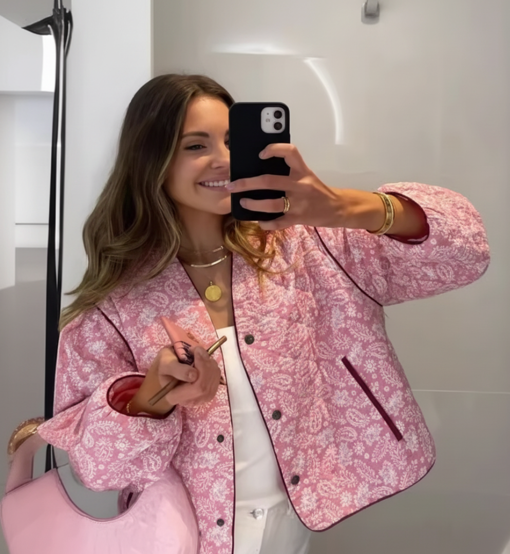 WW | Quilted Jacket - Floral Print Button-Front Jacket