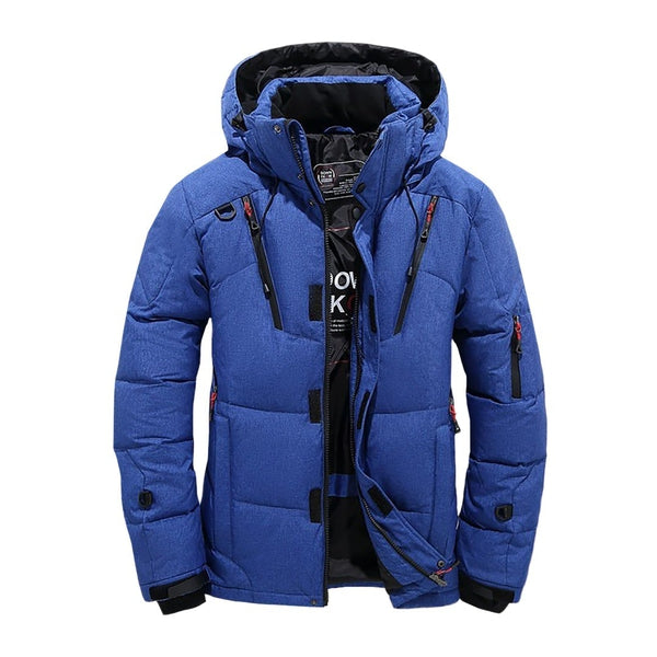 WW | Men's Winter Jacket with Hood and Multi-Pocket Zipper Design