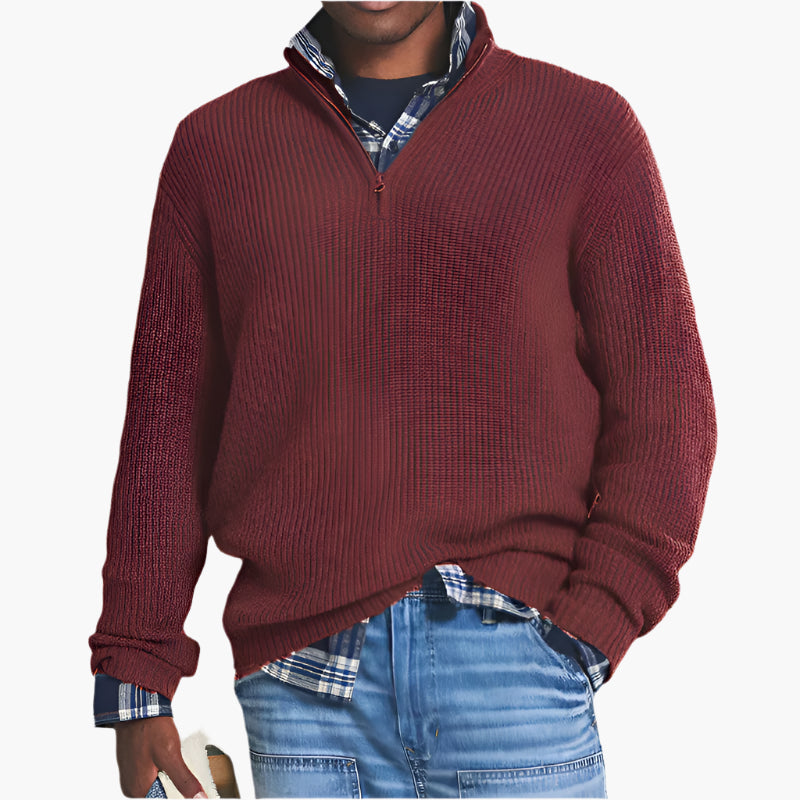 WW | Zip-Up Knit Sweater - Business Casual for Everyday & Office