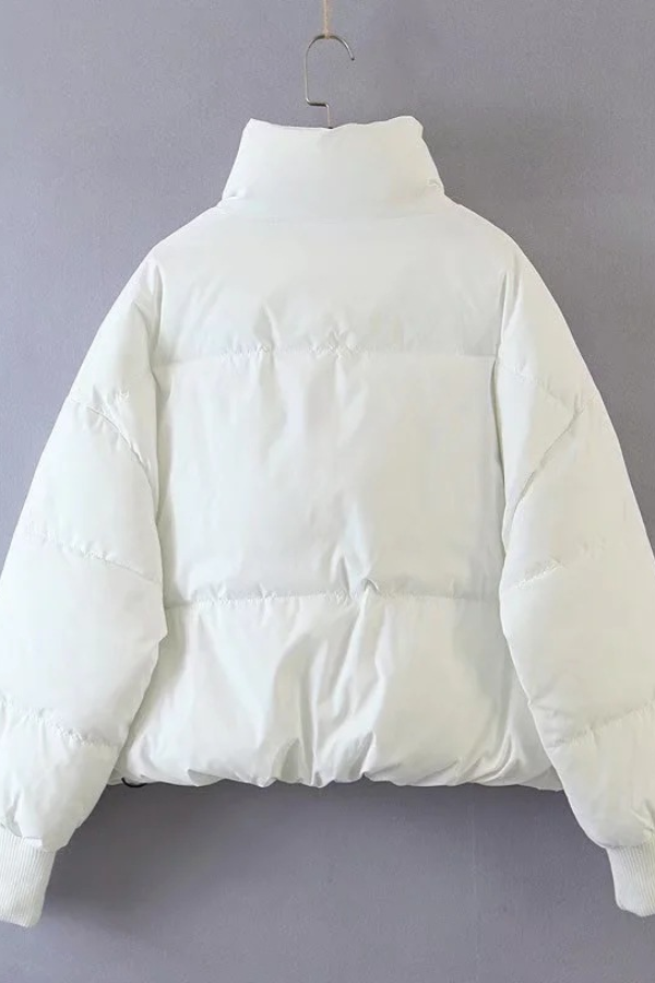 WW | Collar Zipper Pocket Thick Warm Cotton Jacket