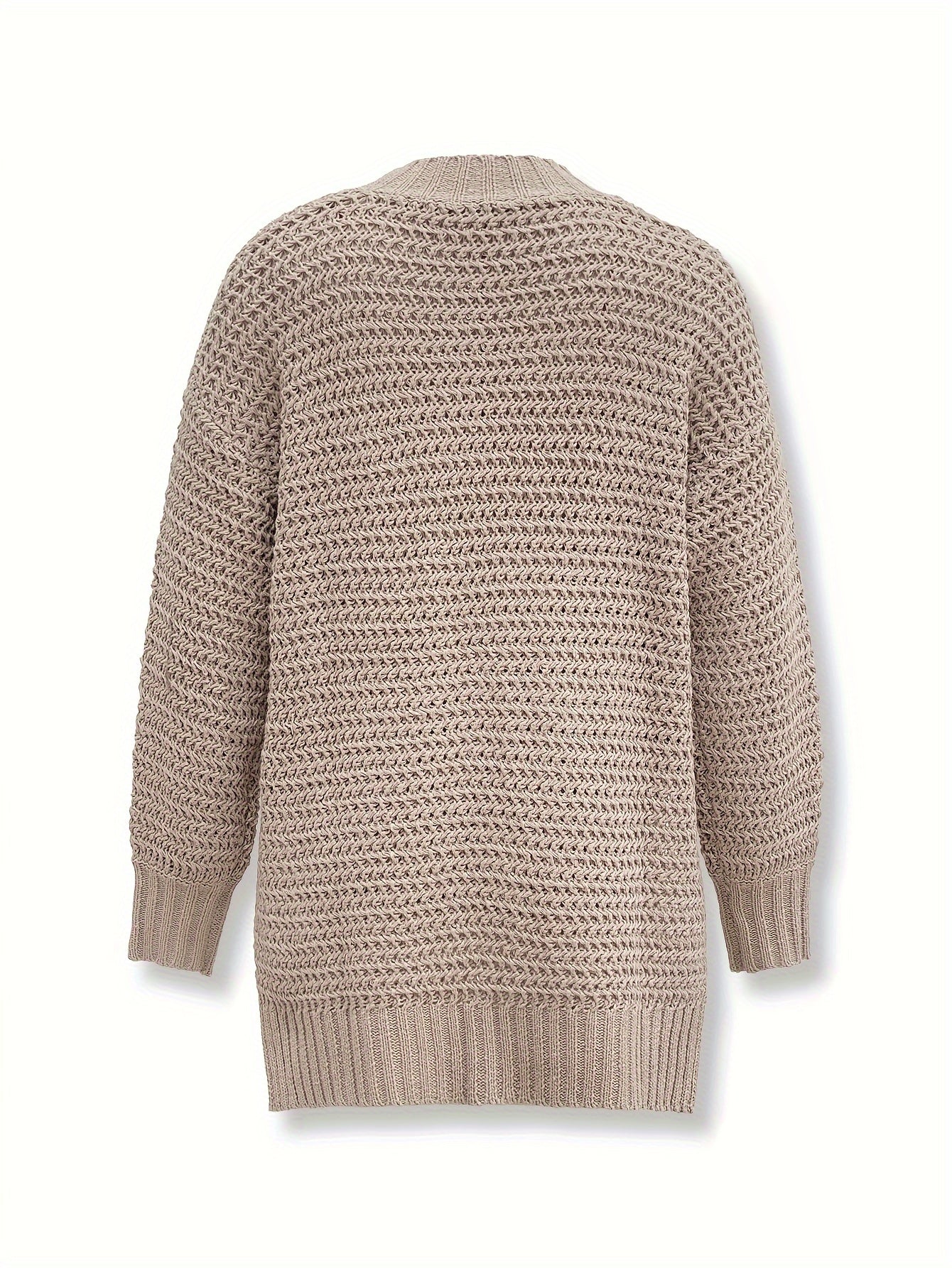 WW | Cotton roll-neck jumper with split long sleeves, women's jumper - perfect for everyday wear