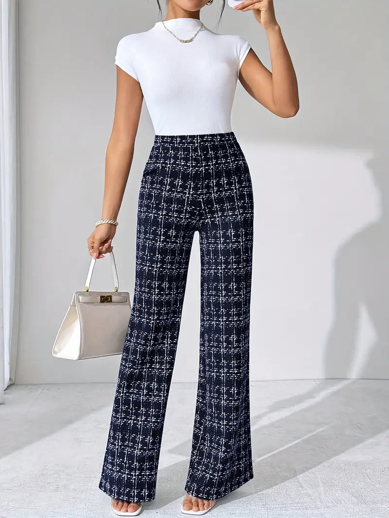 WW | Tweed Plaid Glockenhose