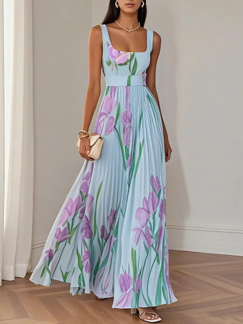 Iris Bloom™ | Summer Dress with Square Neckline