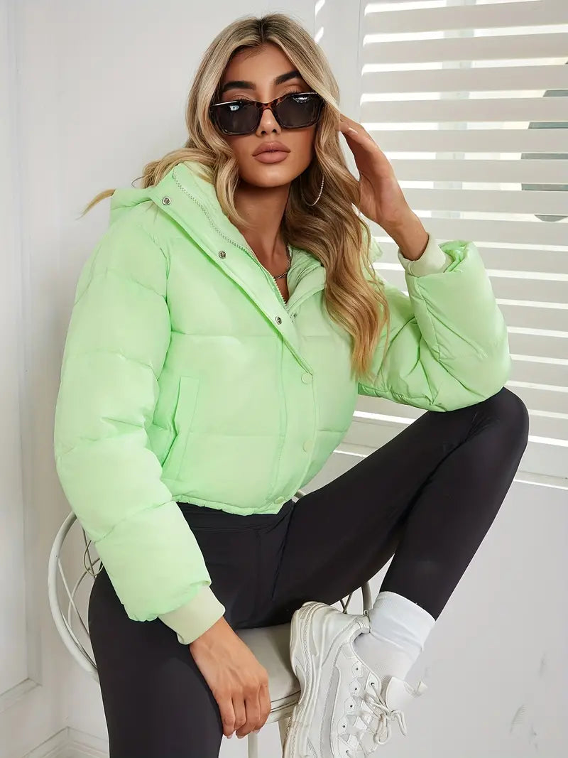 WW | Cropped Winter Puffer Jacket for Women