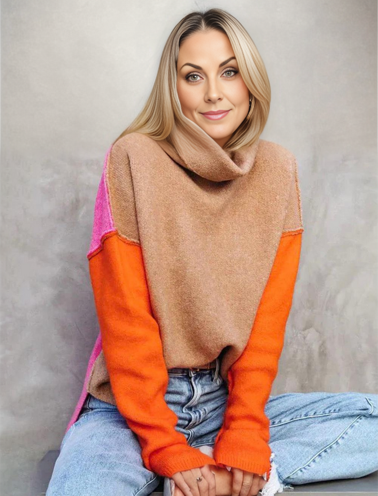W&W – Farbblockpullover im Wintertrend