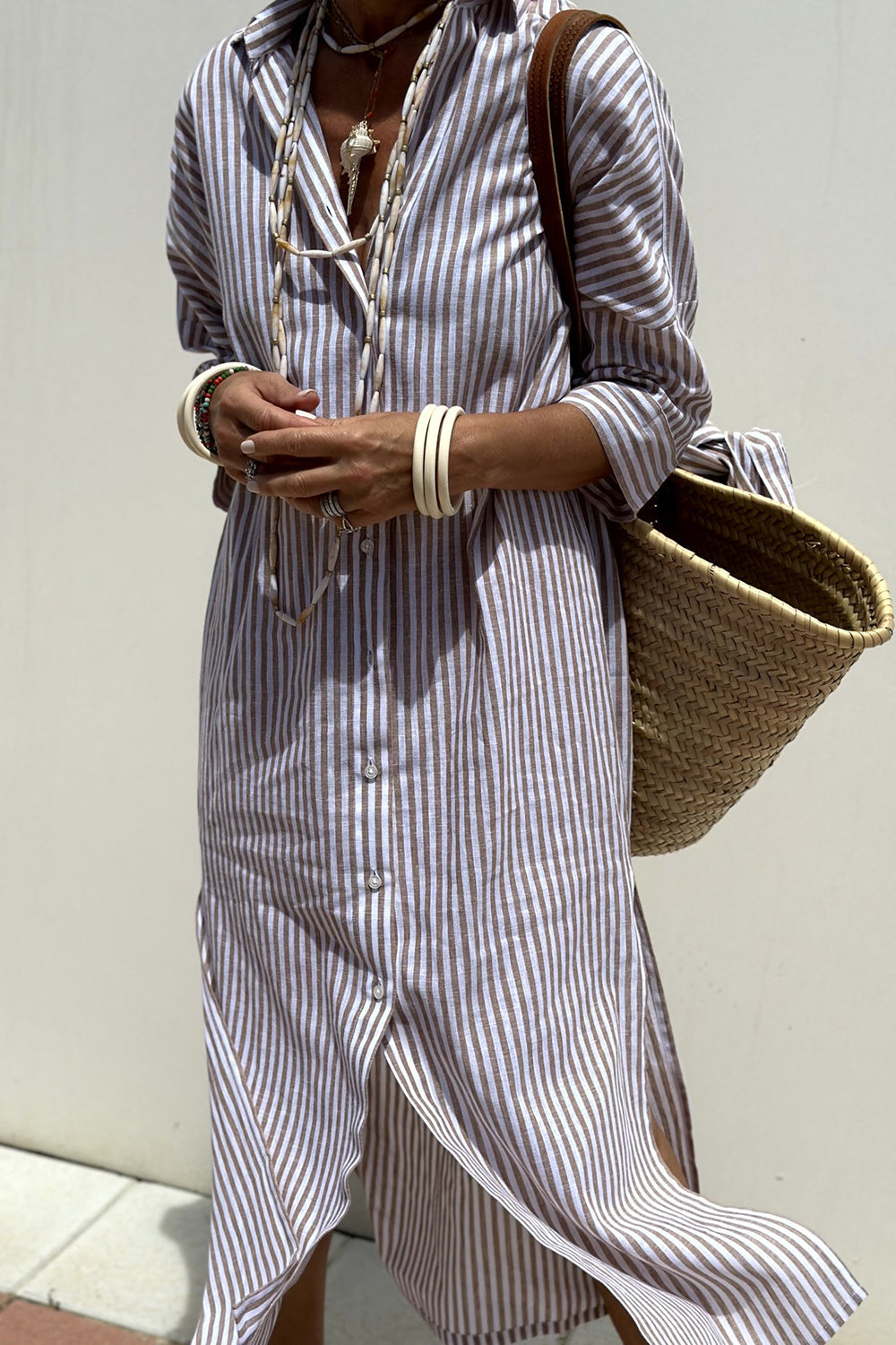 VanDeZaar® | Elegant striped shirt dress