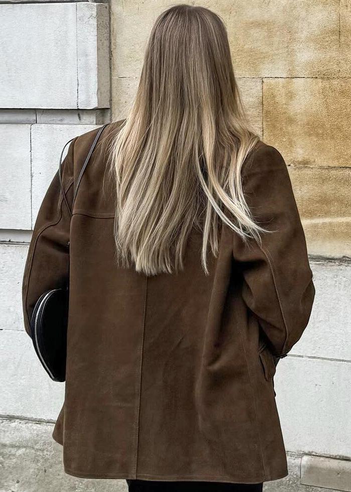 WW | Samt Wildlederjacke mit Retro-Revers