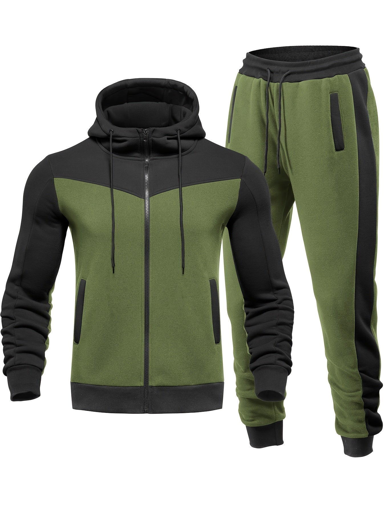 WW | Freizeitjacke und Hose aus einfarbigem Stoff für Herren - Perfect für legere Tage