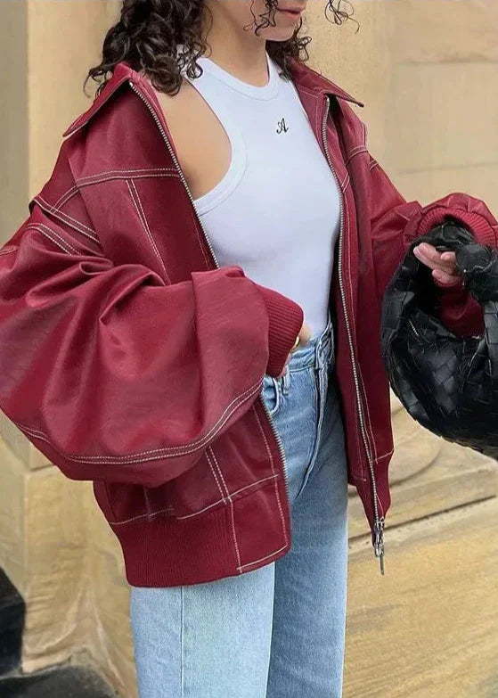 WW | Weinroter Reißverschlussjacke