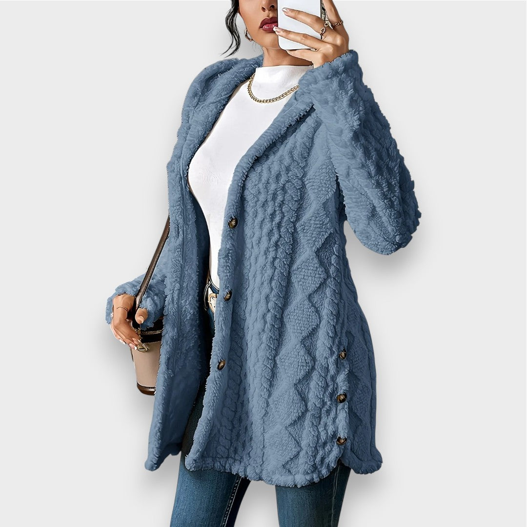 WW | Cozy plush hooded cardigan sweater