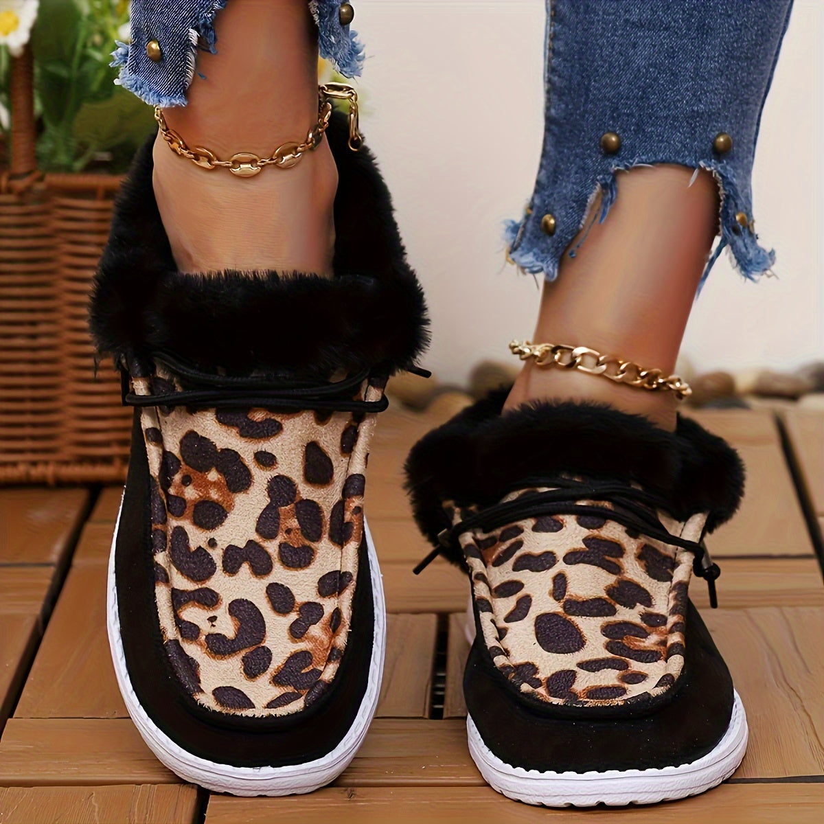 Isla – Leisure Shoes with Leopard Print