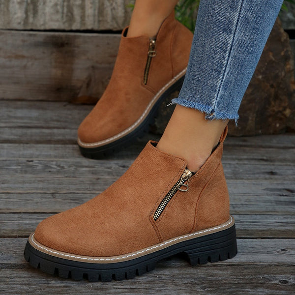 WW | klassische Leder-Stiefeletten für Damen