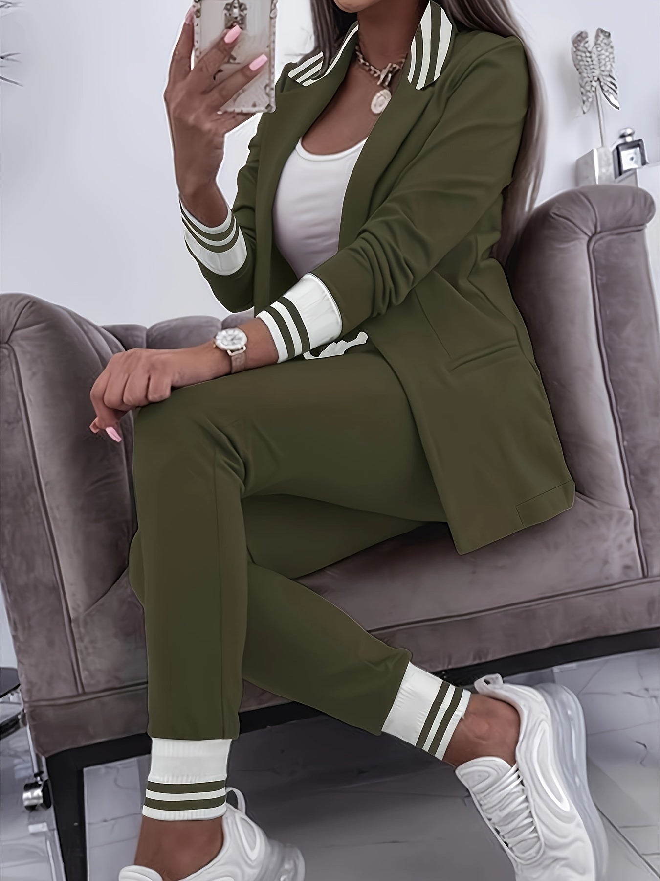 WW | Slim Trousers and Blazer Outfit Set for Women - Perfect for Casual Days
