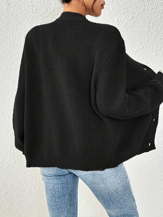 WW | warmer Strickwaren-Woll-Sweater-Cardigan für Damen - Ideal für jede Jahreszeit