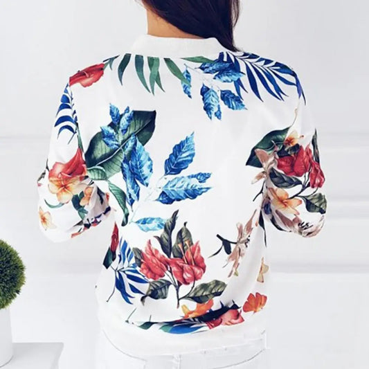 WW | Lange Ärmel Damen Sommerjacke mit Blumenmuster