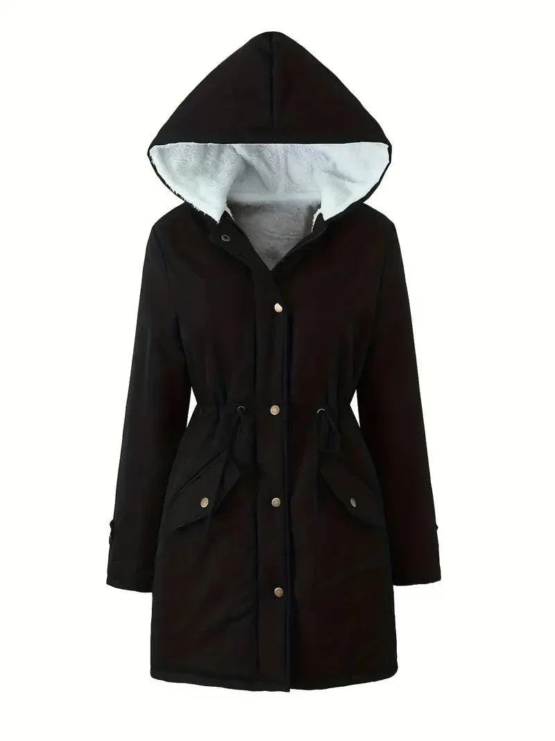 WW | Fleece Lined Parka - Warm & Lightweight - Adjustable Waist - Casual Winter Wear