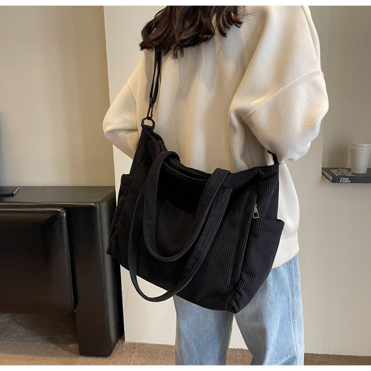 WW | Student Tote Corduroy Bag