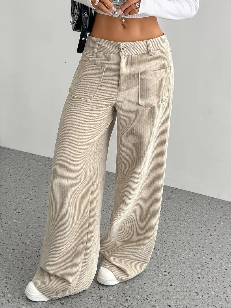WW | Wide-leg corduroy trousers