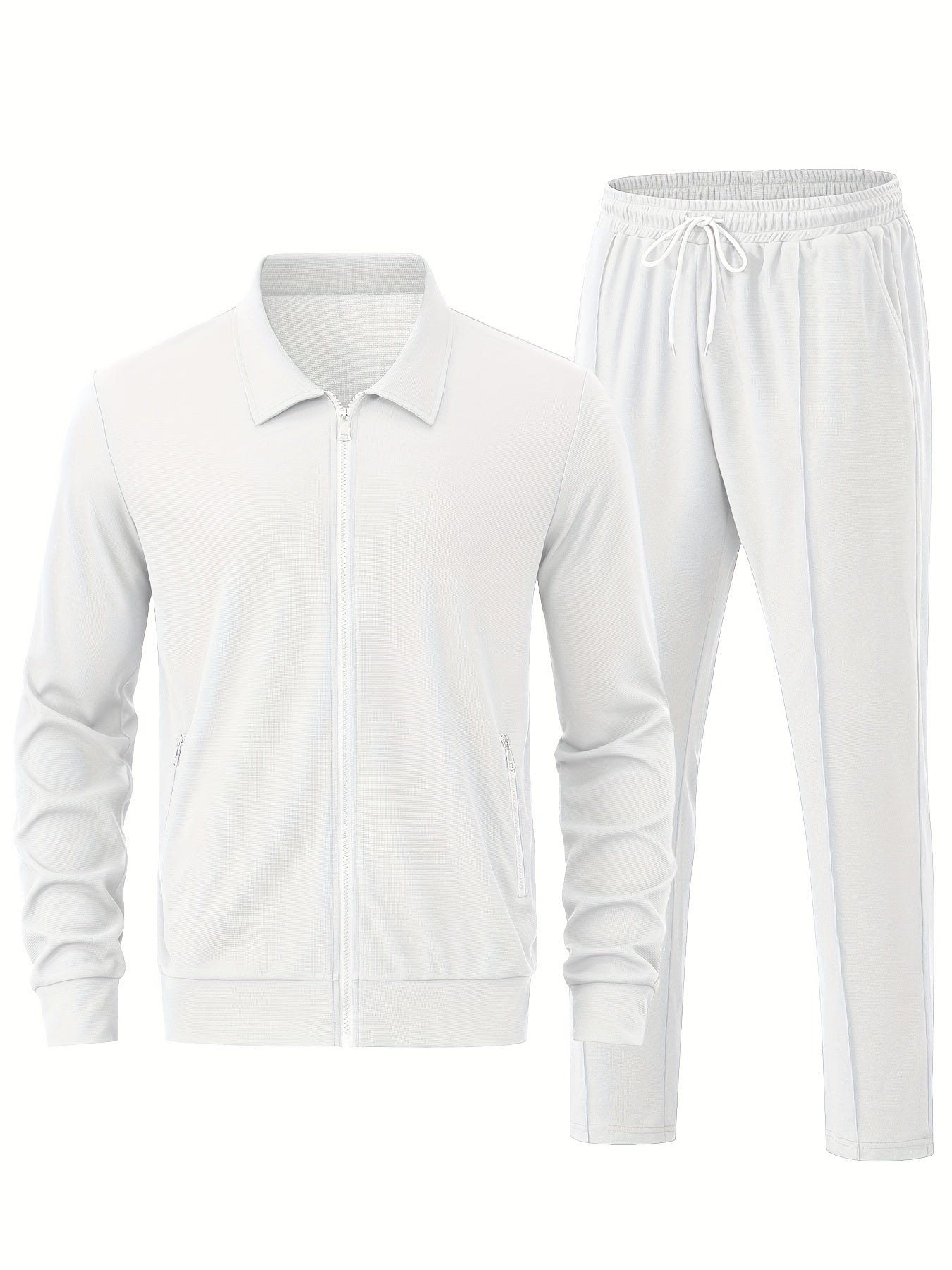 WW | Men's Casual Zip Tracksuit & Joggers - Perfect for Outdoor Activities