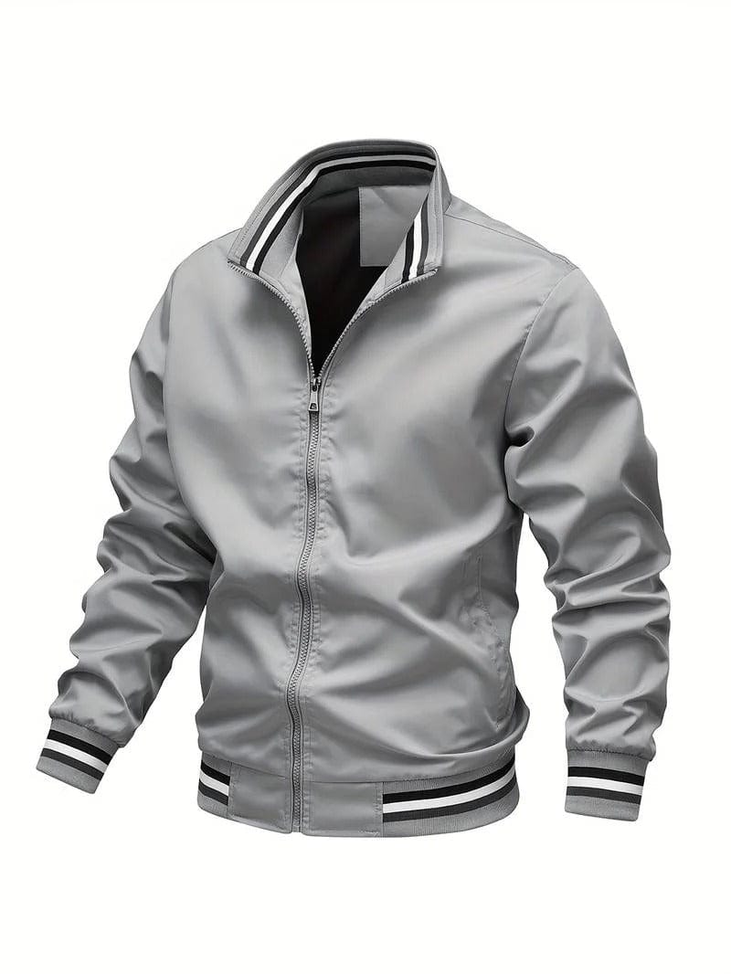 WW | Stylish Men's Bomber Jacket with Ribbed Collar