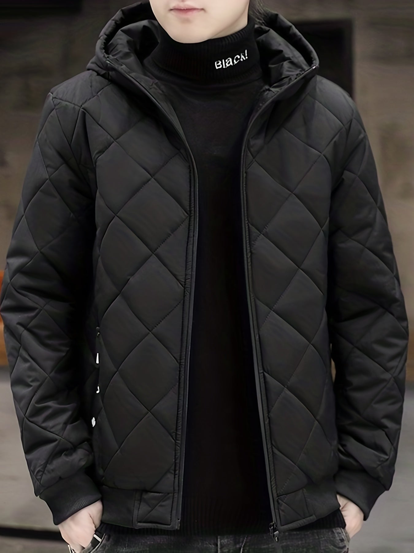 WW | Plush Hooded Winter Jacket for Men - Perfect for Outdoor Activities