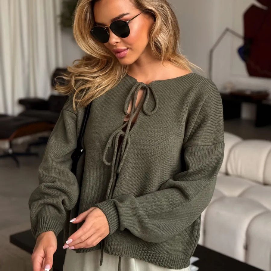 WW | Stylish short cardigan with lacing
