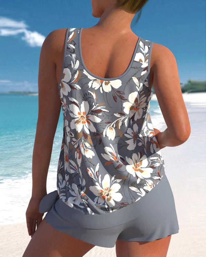 WW | Tankini Swimsuit Stylish Two-Piece Swimsuit Set
