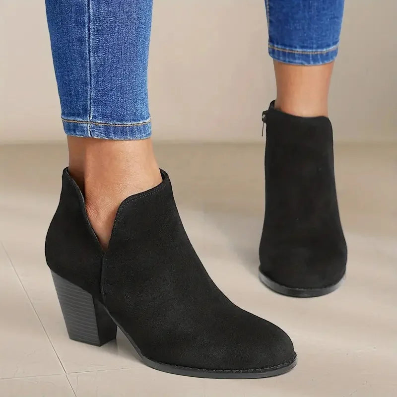 WW | Damen Stiefeletten Mit Chunky Absatz